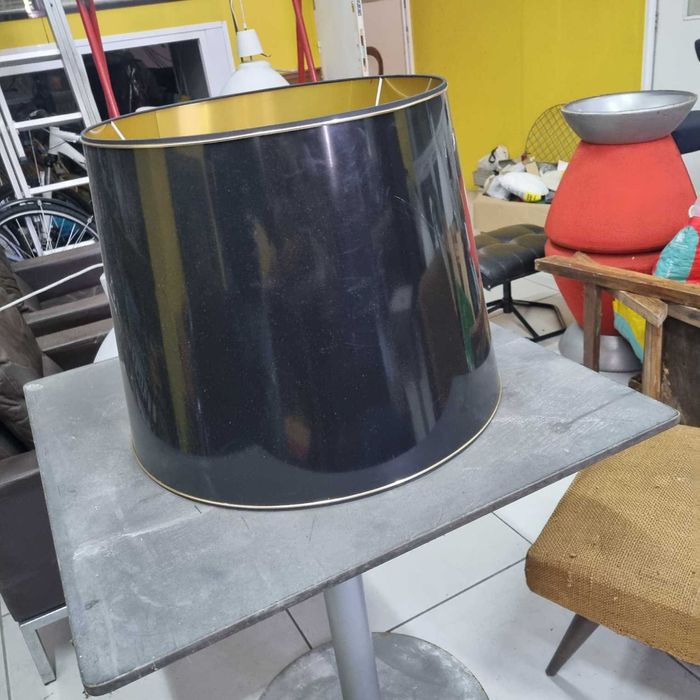 Candeeiro de tecto em chapa IKEA Branco + Abat Jour Preto