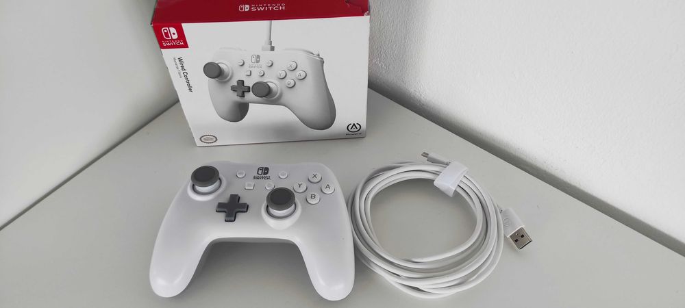 Comando Power A - Branco  - Wired 3 Metros - Nintendo Switch