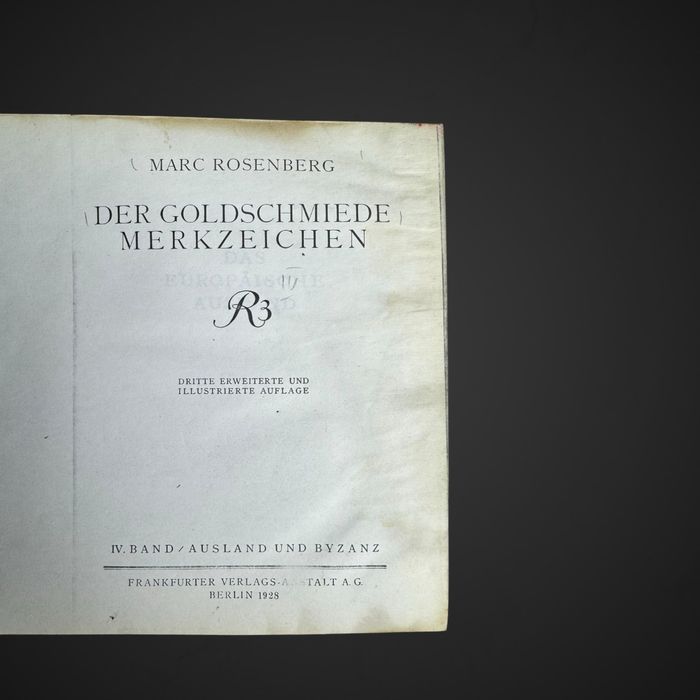 5 tomów cechy złotnicze 1922 Der Goldschmiede Merkzeichen B5/050203