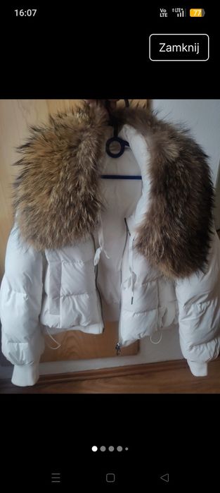 Piękna puchowa kurtka