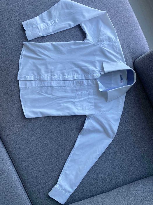 Рубашка белая нарядная біла сорочка для хлопчика 122 розмір