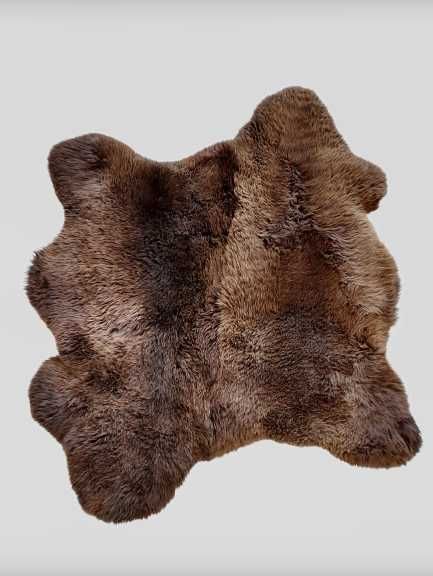 Dywanik Dekoracyjny Skóry Owcze Naturalne Brązowe