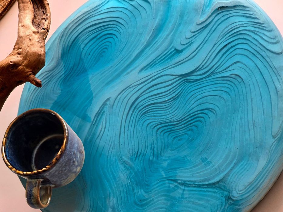 Patera tacka ozdobna z żywicy epoksydowej, handmade