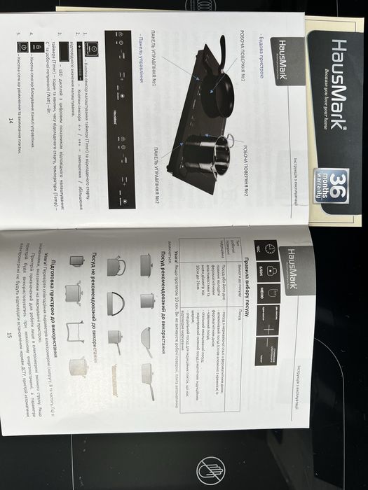 Пічка HausMark настольна комбінована індукція/hi-lite