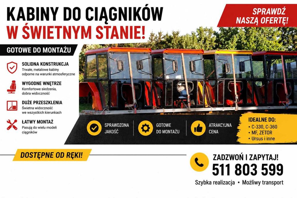 Kabina  Bizon zo56 c360 c330 Mf235 Mf255 MTZ t25 OKAZJA