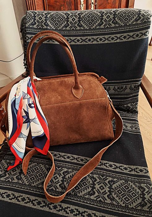 Torebka zamszowa skóra naturalna