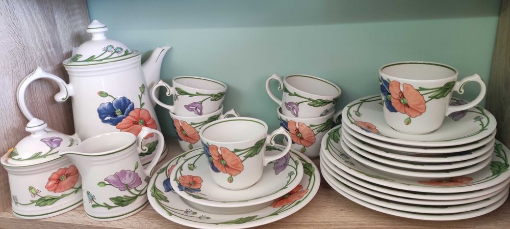 Serviço de chá ou café Villeroy Boch coleção AMAPOLA