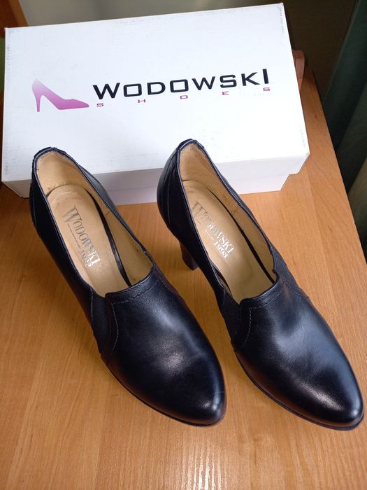 półbuty WODOWSKI całość skóra naturalna elegancka klasyka b. wygodne