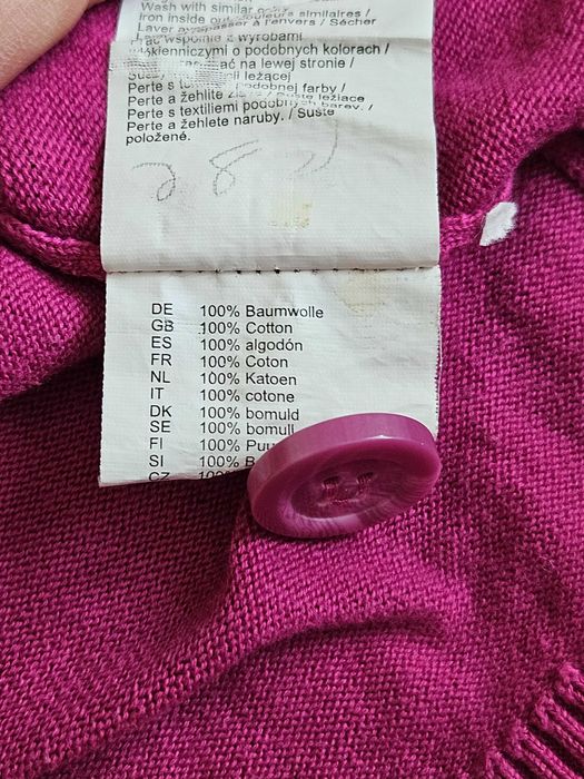 Bluzka z bawełnianej dzianiny w kolorze fuksja, s.Oliver, rozm. 36