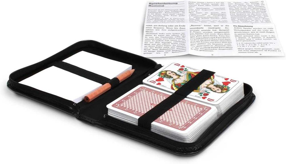 Zestaw Kart Do Remika W Skórzanym Etui