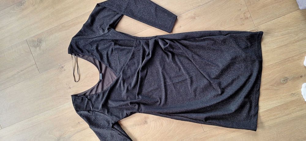 Sukienka czarna koktajlowa błyszcząca 40/42 Bodyflirt