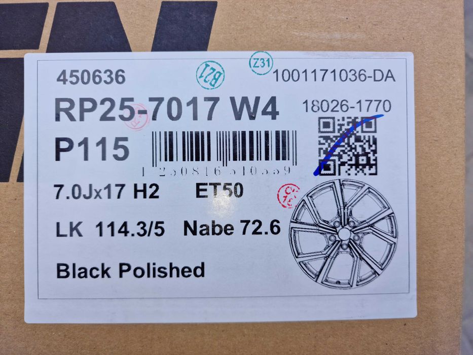 NOWE ALUFELGI 17" Kia Carens ceed Niro Venga Optima Sorento Sportage