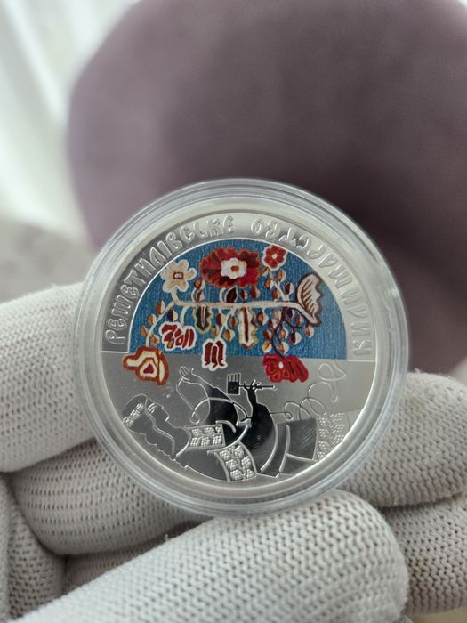 Срібна монета "РЕШЕТИЛІВСЬКЕ КИЛИМАРСТВО", 1 унція, 31.1 гр, 3000 шт.
