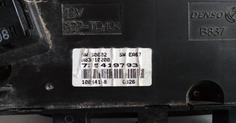 Botão / interruptor do AC FIAT Grande Punto (199_)