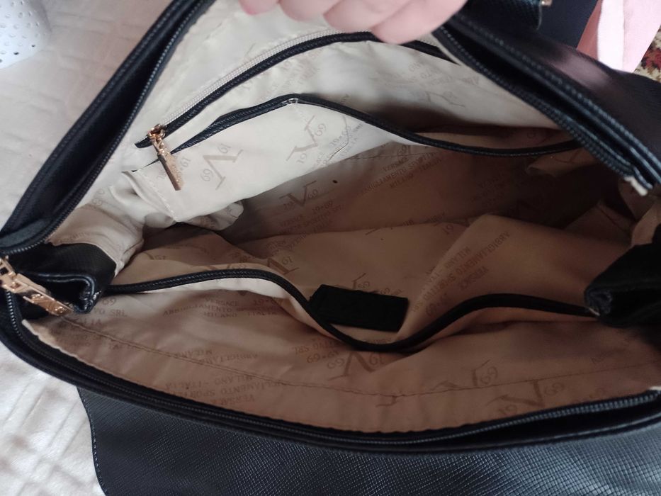 VERSACE/ Bogato zdobiona torebka biznesowa, torba do ręki
