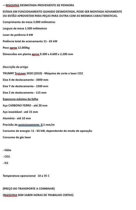TRUMPF LASER TLF3800 turbo 3030L
