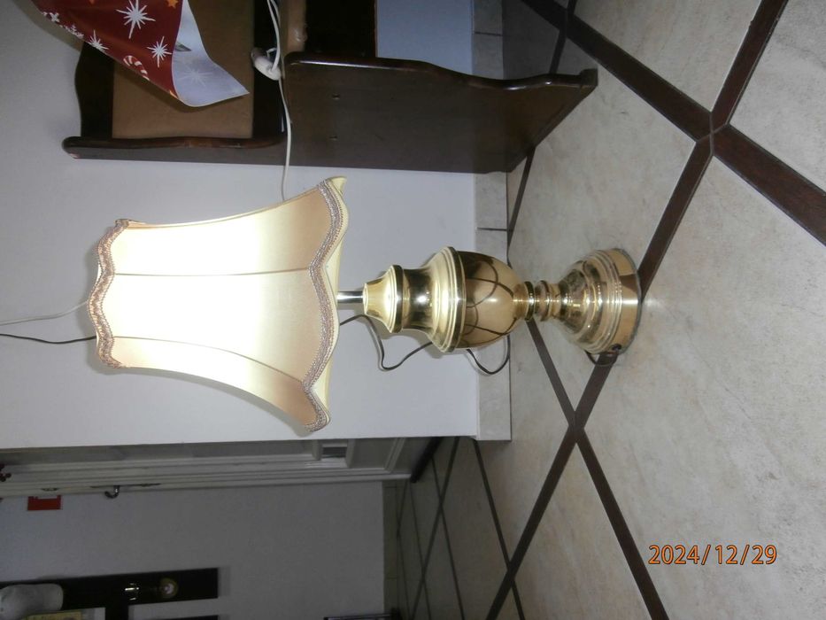 Lampa Dekoracyjna na biurko w kolorze złotym wysokość ok 60cm