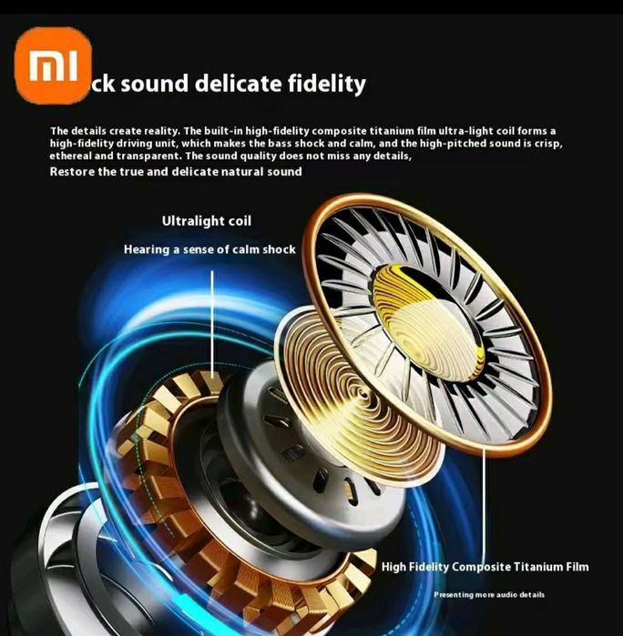 Навушники бездротові стерео Bluetooth 5.3, вакуумні Xiaomi A98