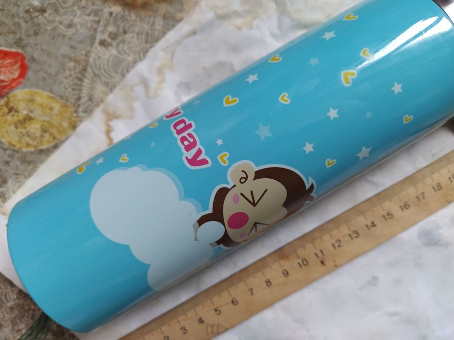 Подарочный стальной термос с вакуумной пробкой