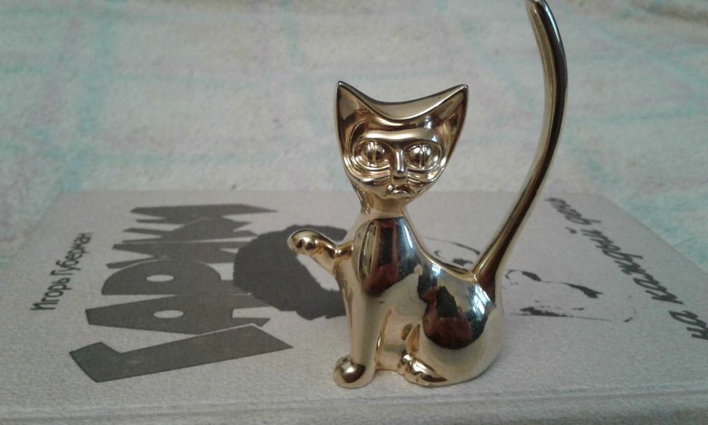 Фигурка статуэтка из металла котик