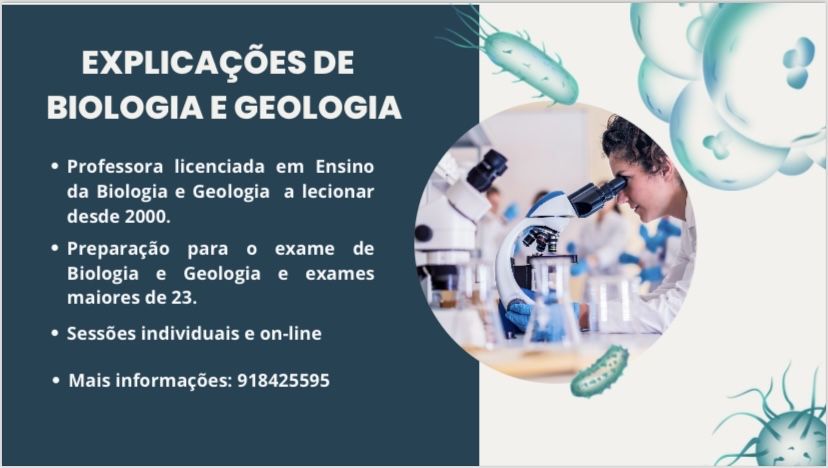 Explicações de Biologia e Geologia ONLINE/PRESENCIAL