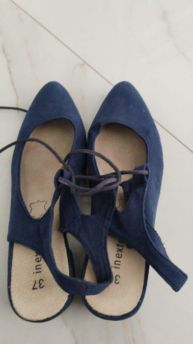 Sandały damskie granatowe róż 37 buty letnie