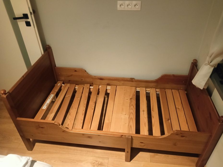 Łóżko rozsuwane regulowane ikea brazowe