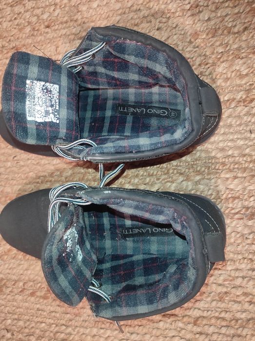 Buty zimowe zamszowe Gino Lanetti rozm. 44 wkładka 28cm za kostkę