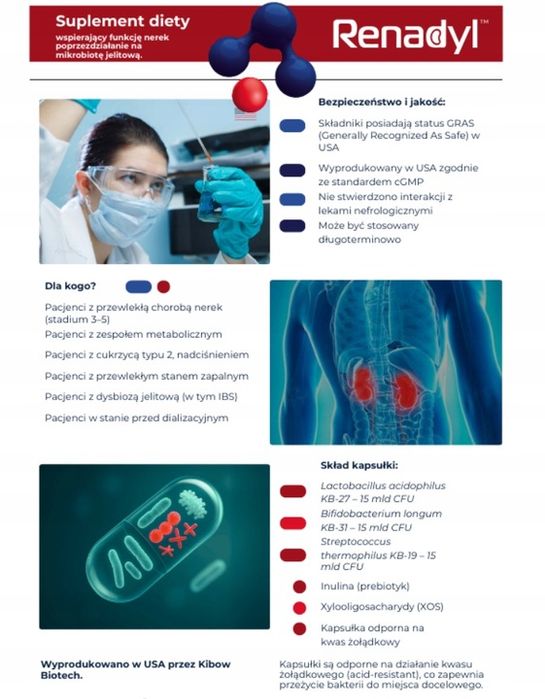renadyl 3-pack - zaawansowany probiotyk drowie nerek i jelit 3 x 60 kapsułek