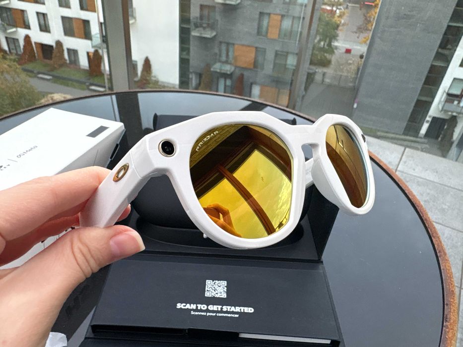 Смарт окуляри Oakley Meta HSTN золотисті лінзи