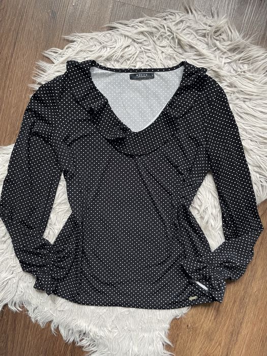 Mohito bluzka w kropki S falbanka elegancka praca biuro
