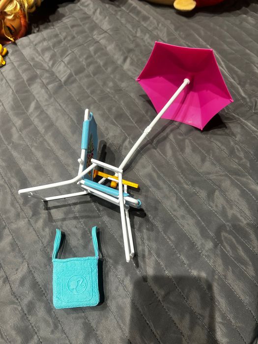 Zestaw akcesoriów Barbie leżak plazowy