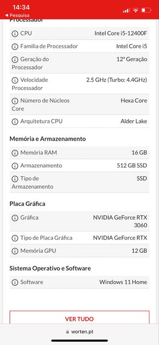 Pc Gaming OMEN RTX3060