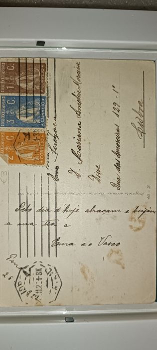 Antigo postal francês 1 metade do século XX