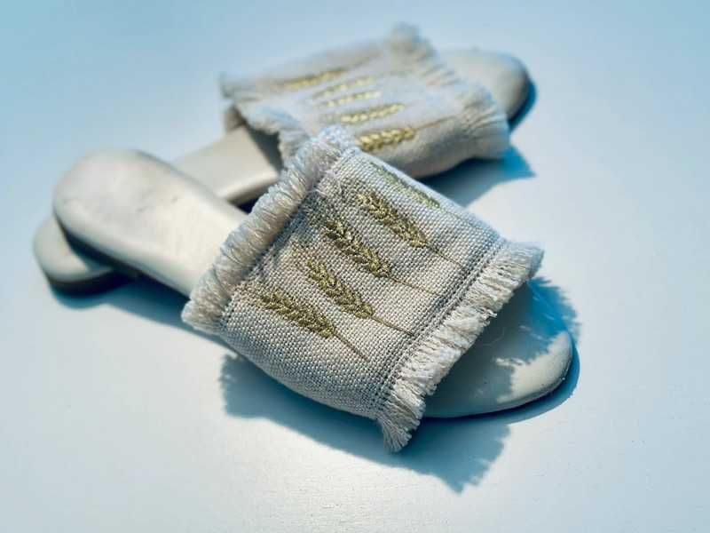 Skórzane klapki ręcznie robione