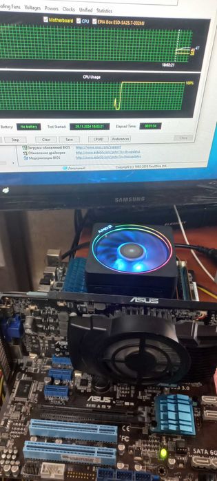 Asus M5A97 + AMD FX-6100 + 16gb DDR3 + кулер башня