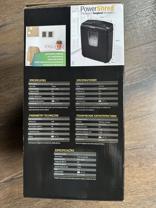 NOWA niszczarka dokumentów Fellowes PowerShred 3 C