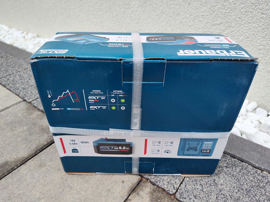 Nowy Akumulator 18V 5Ah Erbauer ERI110BAT+Ładowarka 150W