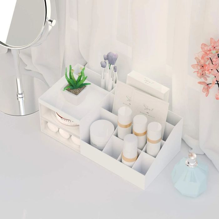 Organizer na biurko kosmetyki 24.5x12x9 Prostokąt