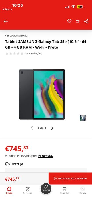 Samsung Tab s5e, wifi+5g, c/nova, capa