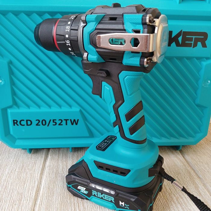 Шуруповерт акумуляторний Riker rcd 20/52tw (безщітковий, ударний)