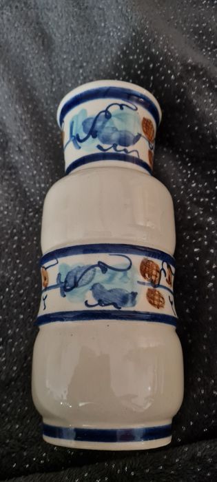 Wazon Bolesławiec dekoracja floralna a la Orient PRL design