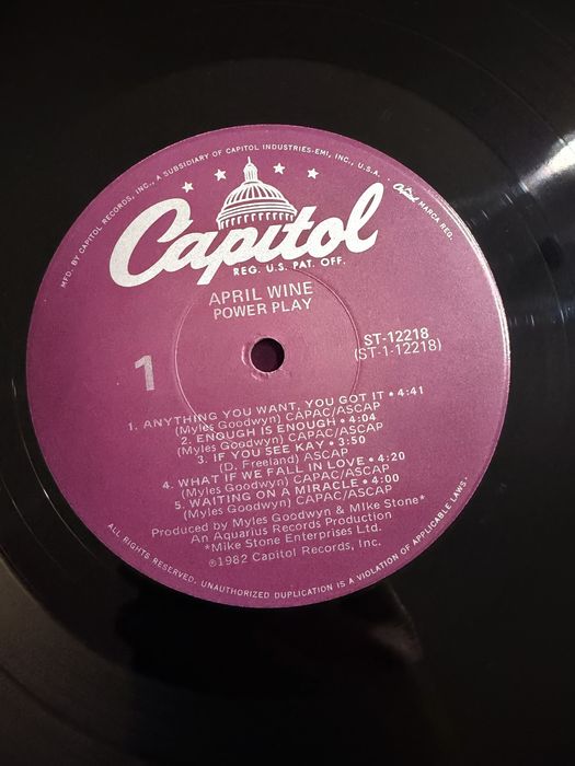 April Wine Power Play USA VG LP