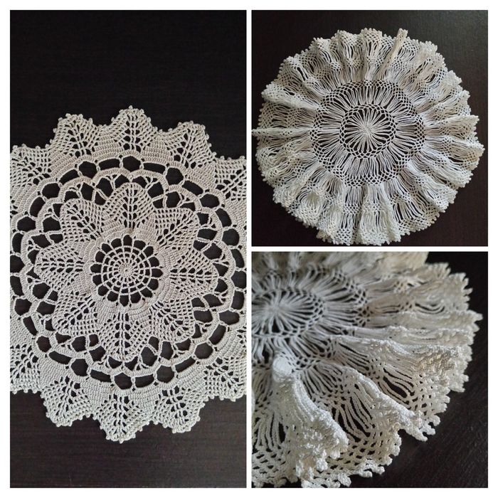 Серветка в'язана гачком, декор в стилі прованс