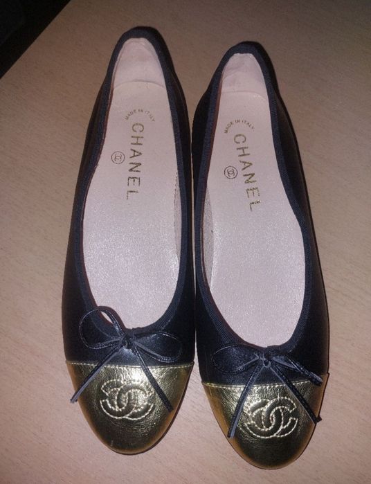 Baleriny chanel Coco balerinki półbuty