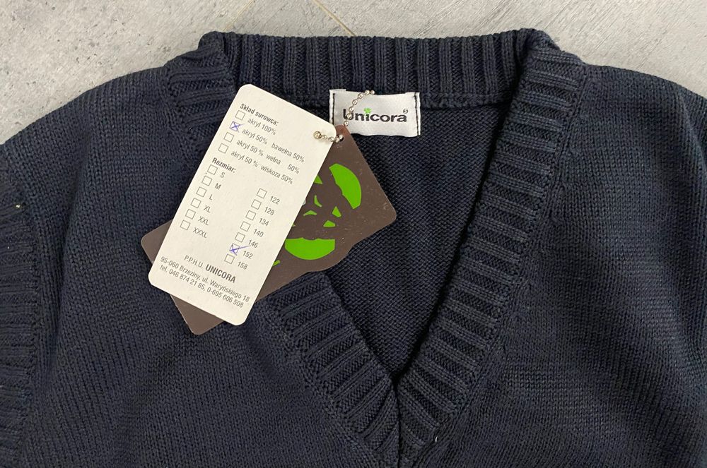 Czarna kamizelka bezrękawnik bawełna