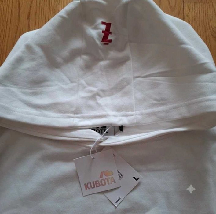 WYPRZEDAŻ Biała bluza dresowa Żywiec Kubota XL