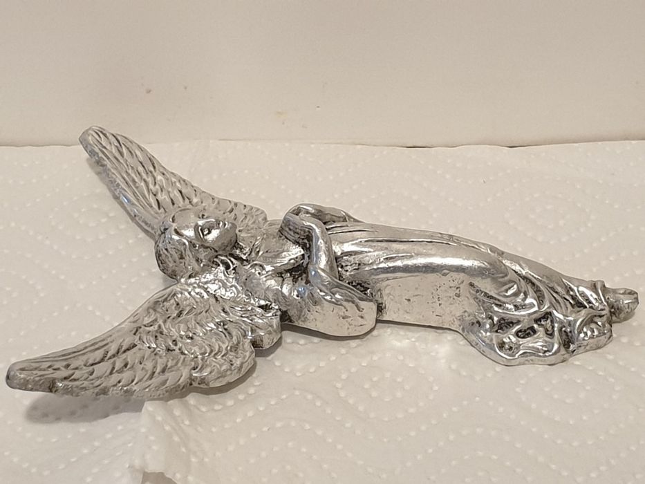 Grande antigo pendente de Anjo da Guarda em Alumínio