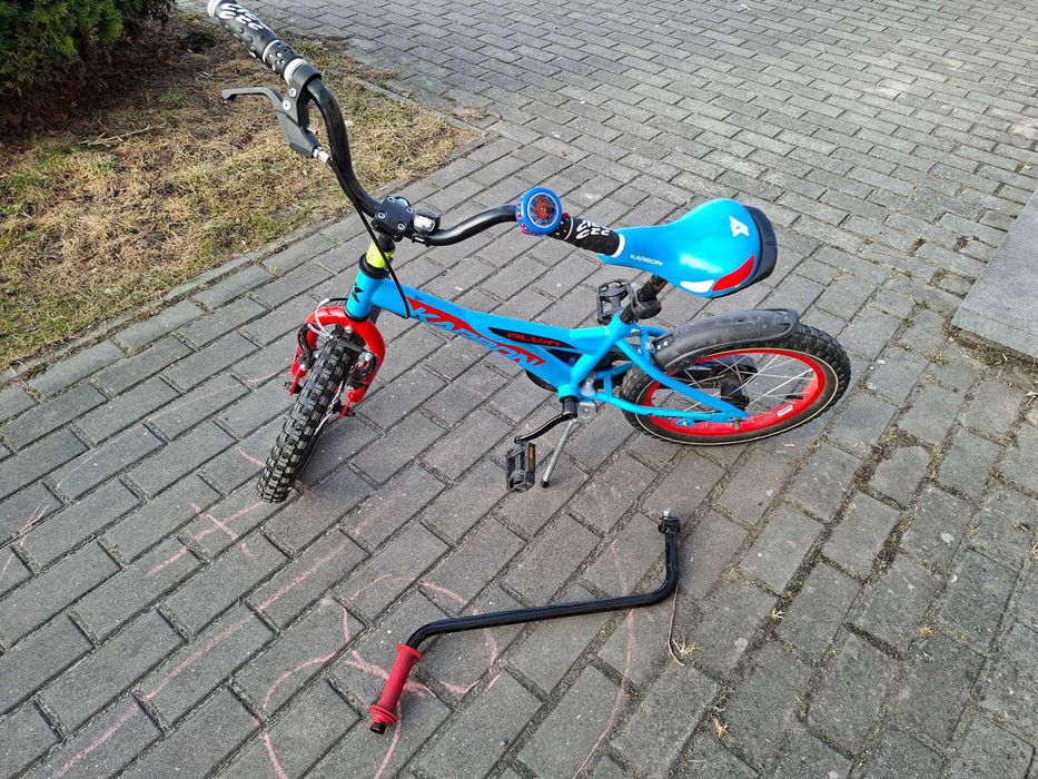Rower dziecięcy ''16" plus kółka boczne i koszyczek