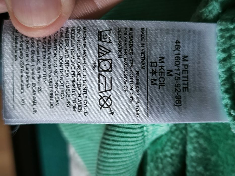 GAP bluza damska z kapturem M petite seledyn